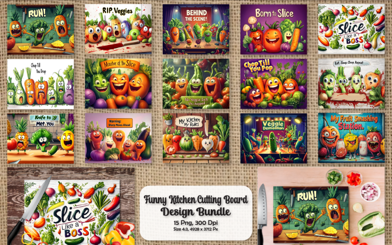 Funny Kitchen Cutting Board Bundle