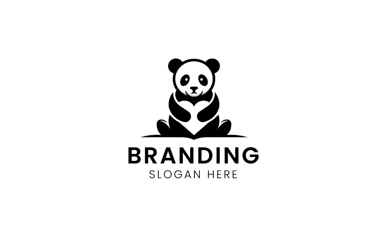 Panda hart vector logo-632