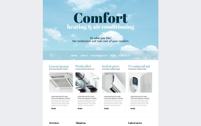 Air Conditioning Responsive Joomla Template