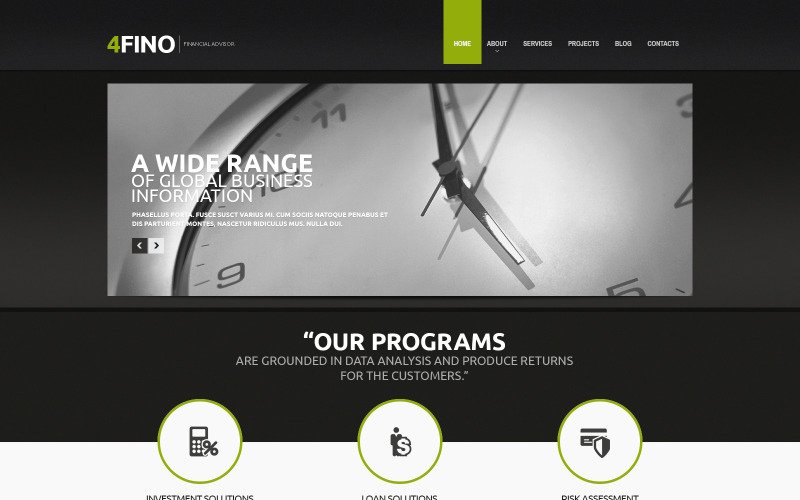 财务顾问Drupal模板