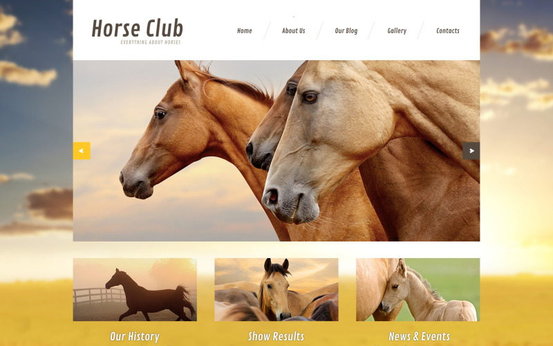 Responsieve Joomla-sjabloon voor paarden
