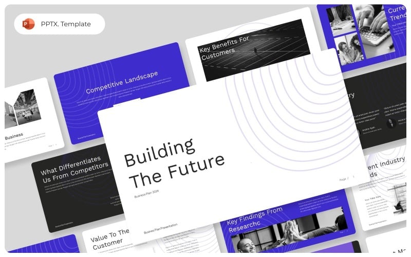 Construire l'avenir - Modèle PowerPoint de plan d'affaires