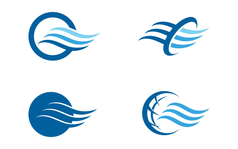 Ícone de onda de água dinâmica ilustração vetorial design logotipo estoque ilustração v.1