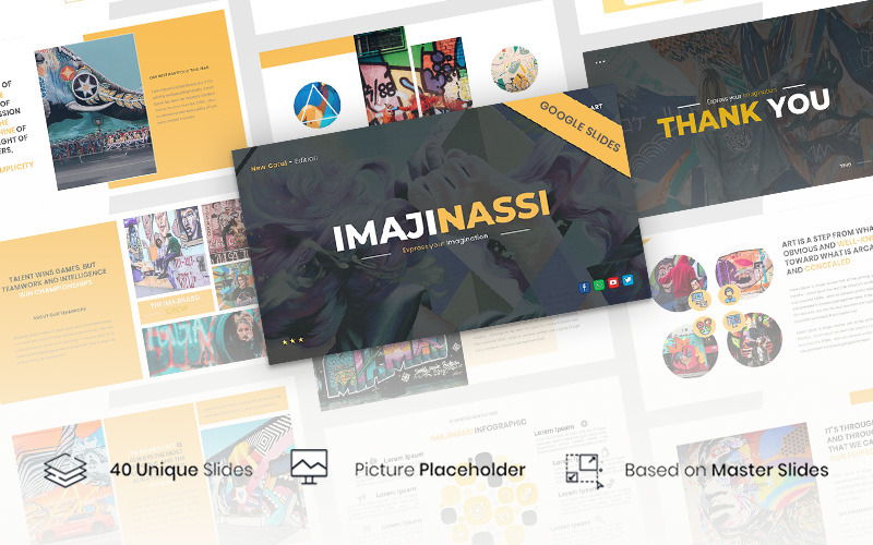 Imajinassi- Yaratıcı İş Google Slaytlar Sunum Şablonu