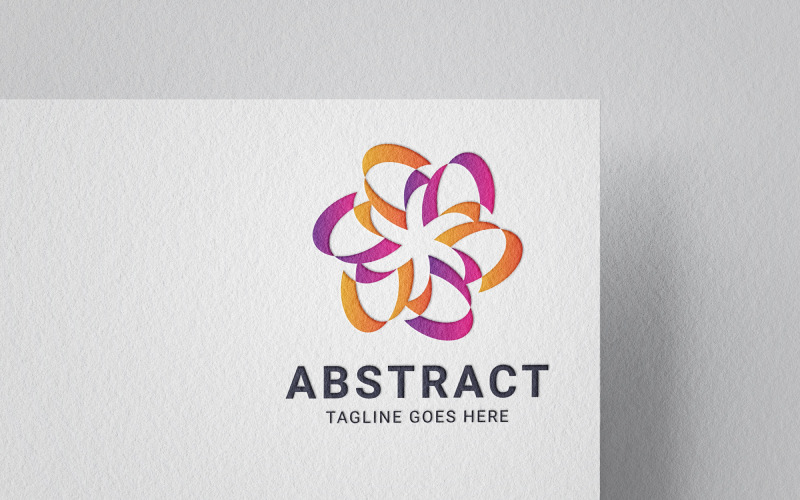 Modèle de conception d'illustration de symbole vectoriel d'icône de logo coloré abstrait.