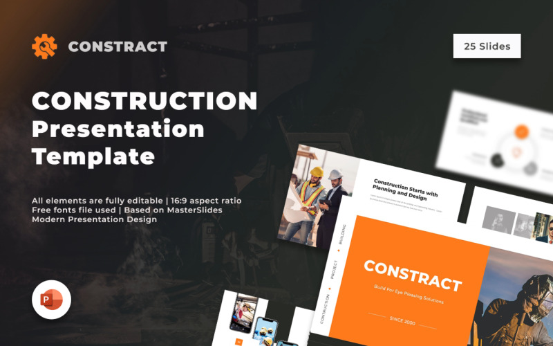 Modello di presentazione PowerPoint per contratto - Costruzione