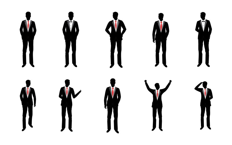 Podnikatel silueta ikonu vektorové ilustrace design