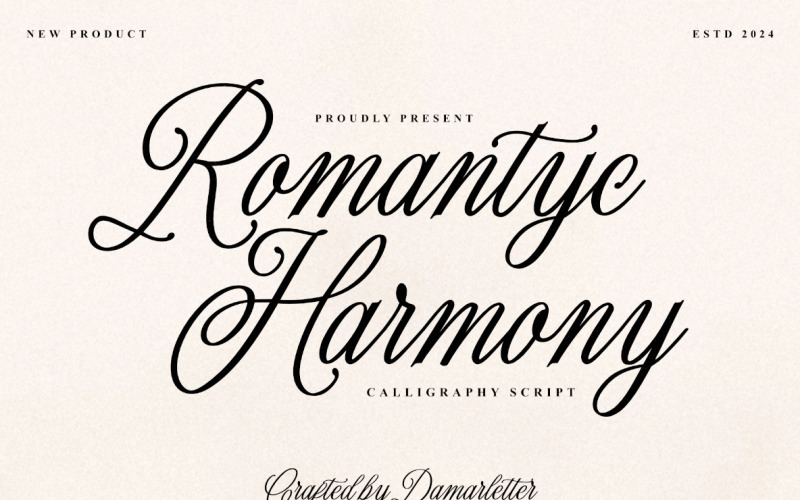 Scrittura calligrafica Romantyc Harmony