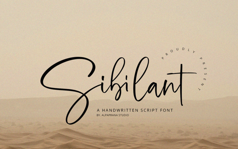 Sibilant - Handgeschriebene Schriftart