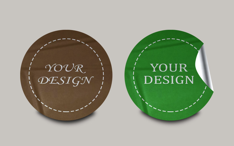 Sticker Mockup Template Design 80
