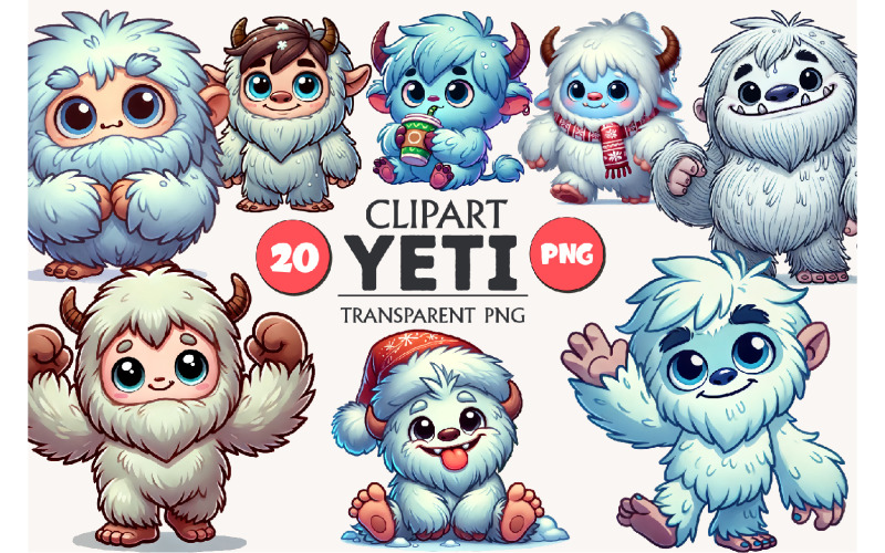 Aranyos rajzfilm Yeti. Póló, PNG.
