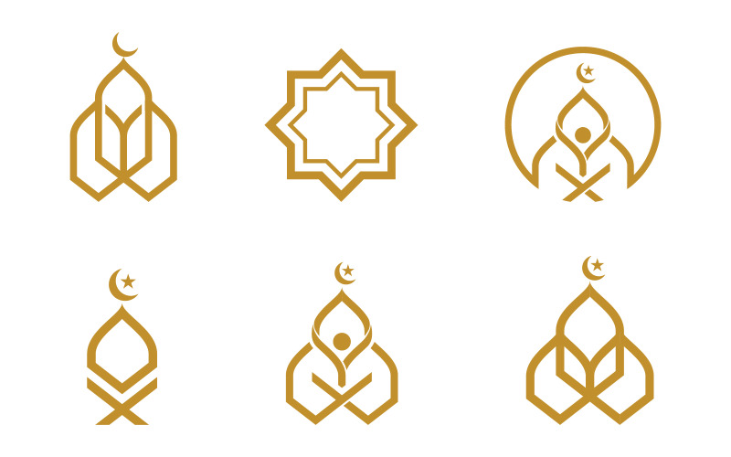 szkoła islamska Ikona wektorowa projekt ilustracji Szablon v.3