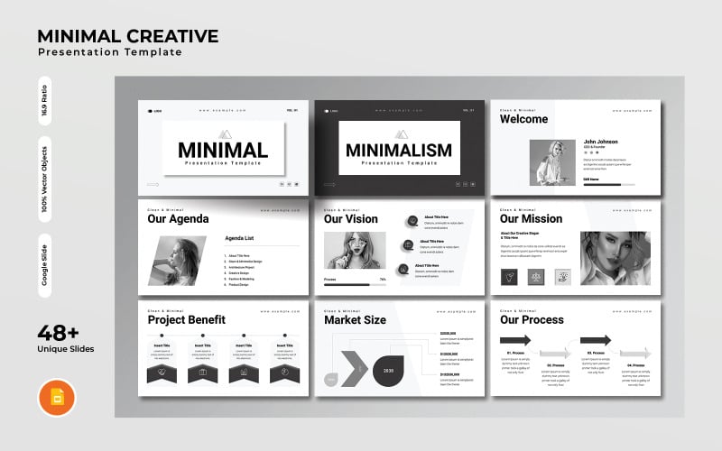 Minimal Creative Google Slide Presentation Template