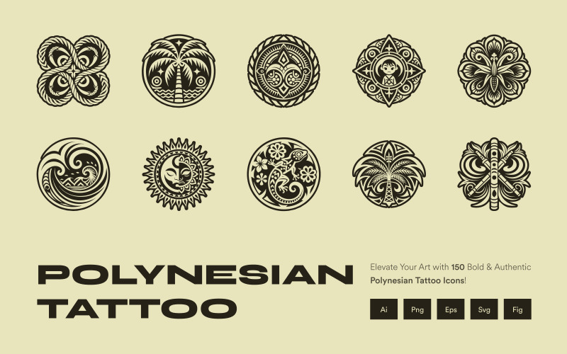 Polynesische Tattoo-Symbole