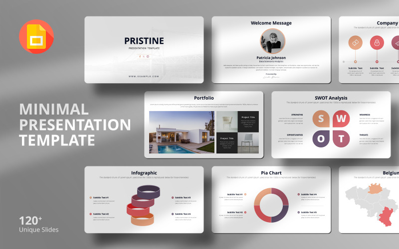 Pristine Minimal Google Slide Mall