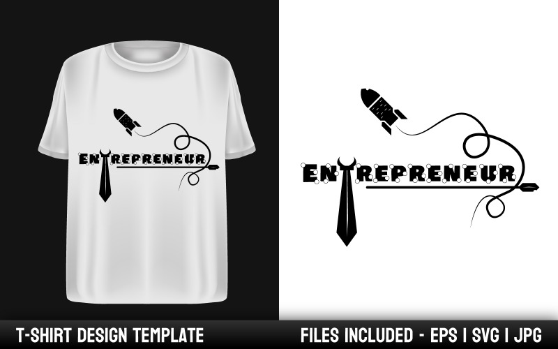 Шаблон оформлення футболки підприємця