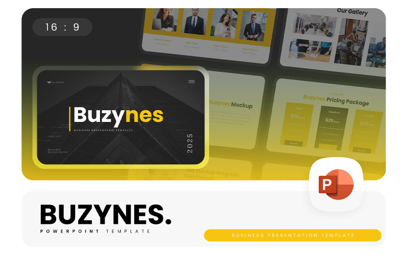 Buzynes - Modello di presentazione aziendale PowerPoint