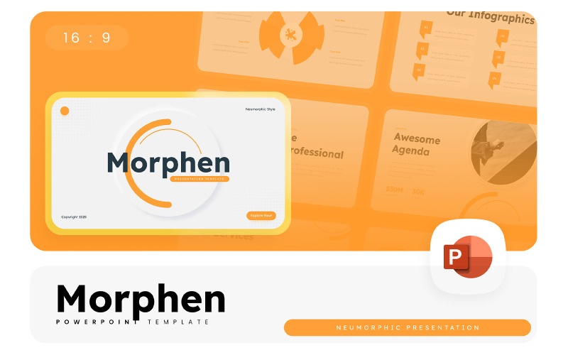 Morphen – Modèle PowerPoint Neumorphique