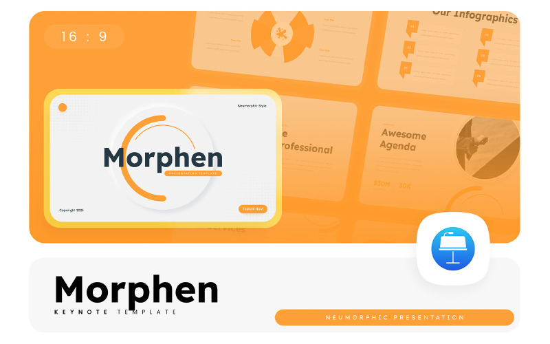 Morphen – Modello di presentazione neumorfica