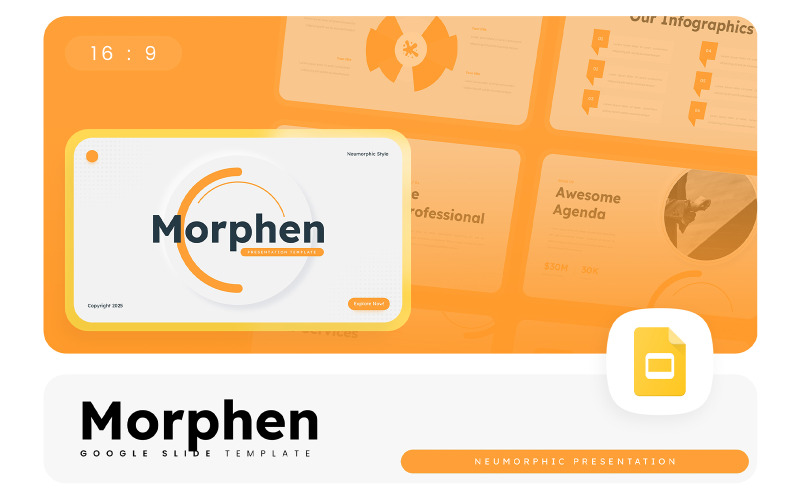 Morphen – Neumorphic Google Slayt Şablonu