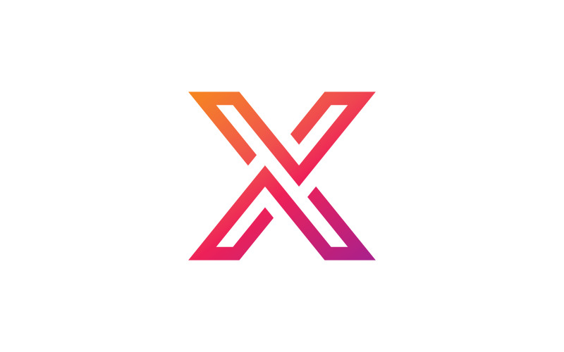 Projekt i szablon logo X. Kreatywna ikona X inicjały oparte na literach w wektorze. 3