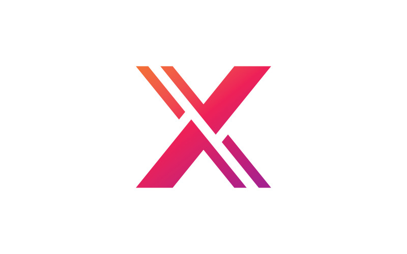 X Logo Design and template. Creative X icon initials based Letters in ...