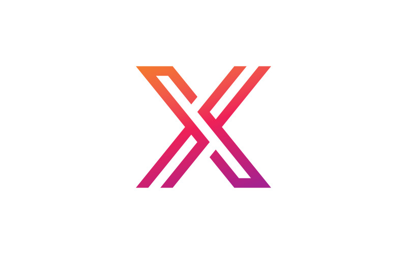 X Logo Design och mall. Kreativa X ikon initialer baserade Bokstäver i vektor. 0