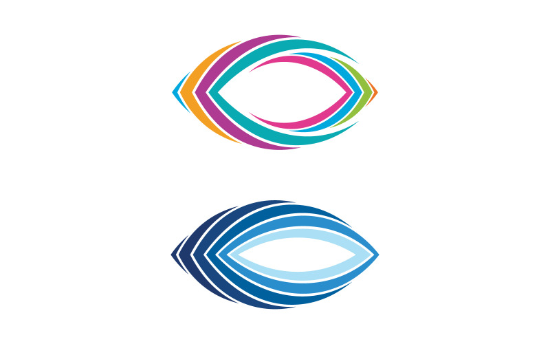 Branding Identity Corporate zdravý život Šablona návrhu vektorového loga Eye Care