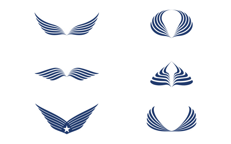 Falcon Wing Concept ikon logotyp Mall vektor illustration design v.1