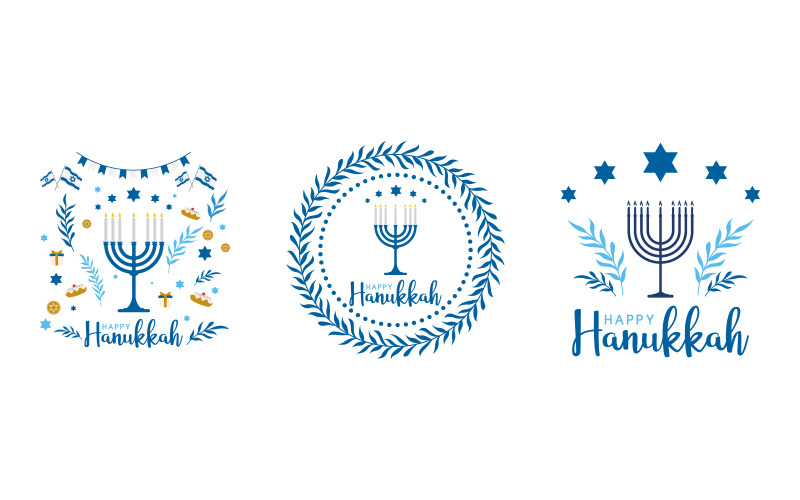 Feiertag, glücklich, Chanukka, Vektor, Symbol, Design, Abbildung