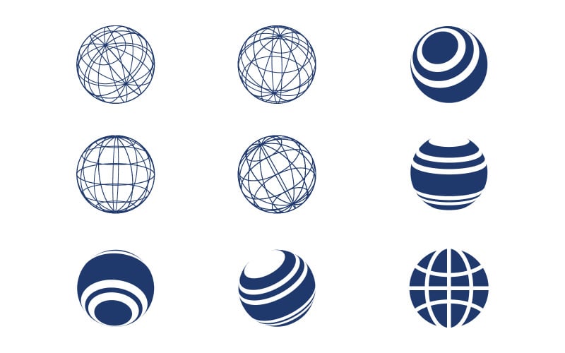 Globe logosu küresel şirketler, dünya teknolojileri, medya v.2 için uygundur
