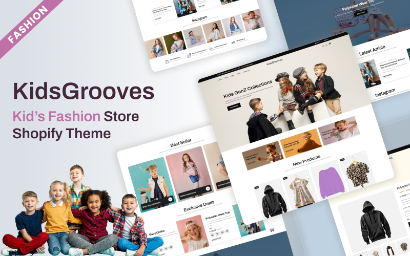 Kids Grooves - 婴儿店和儿童服装店 Shopify 主题