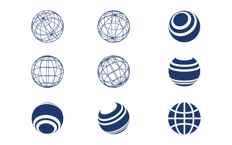 Logo Globe je vhodné pro globální společnost, světové technologie, média v.2