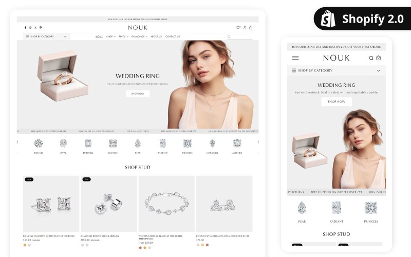 Nouk - Tema per gioielli Shopify | Shopify OS 2.0