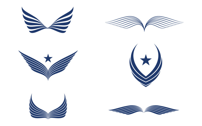 Шаблон логотипа иконки Falcon Wing Concept векторная иллюстрация v.2