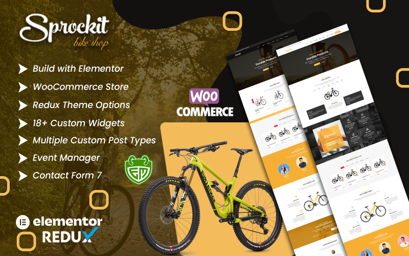 Sprockit | Thème WordPress pour magasin de vélos ultime