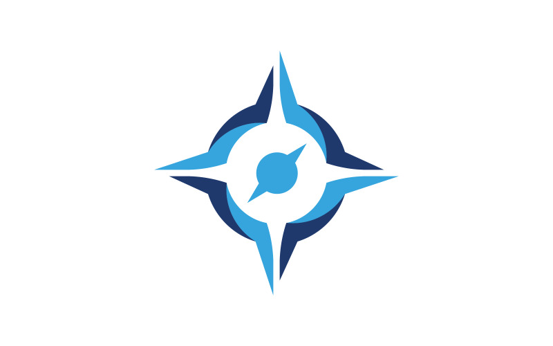 Compass vector icon logo illustration design Template v.4