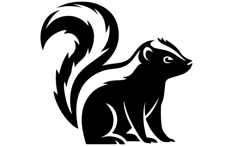 En Skunk-logotypikon siluettstil