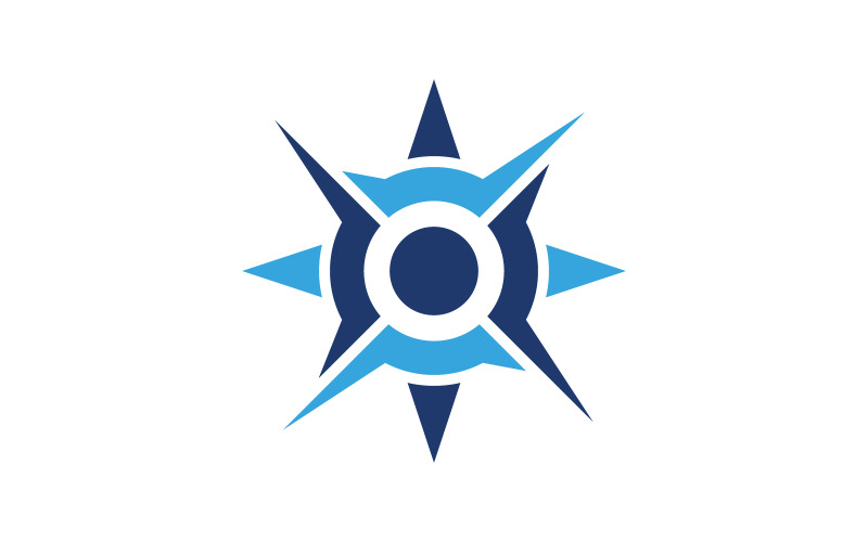 Kompass-Vektorsymbol-Logo-Illustrationsdesign-Vorlage v.1