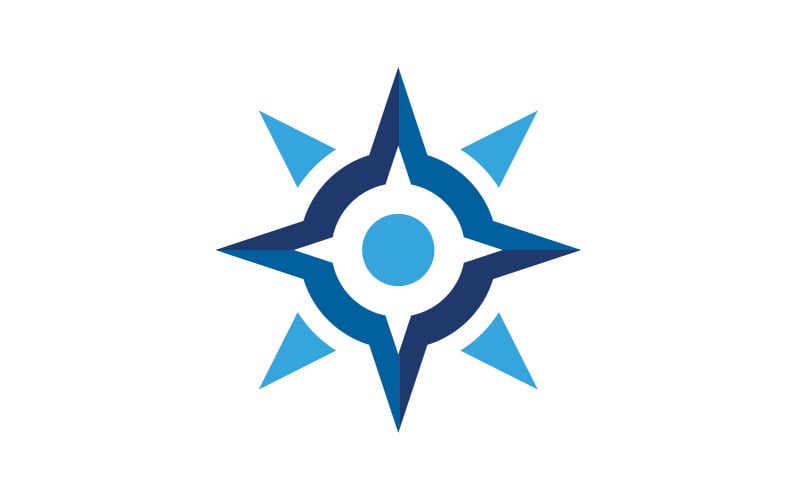 Kompass-Vektorsymbol-Logo-Illustrationsdesign-Vorlage v.2
