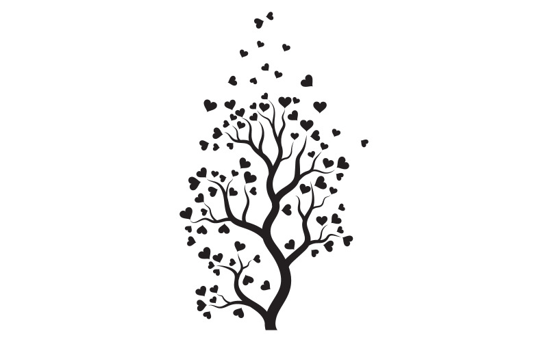 Fa ága vektoros illusztráció tervezősablon v.10