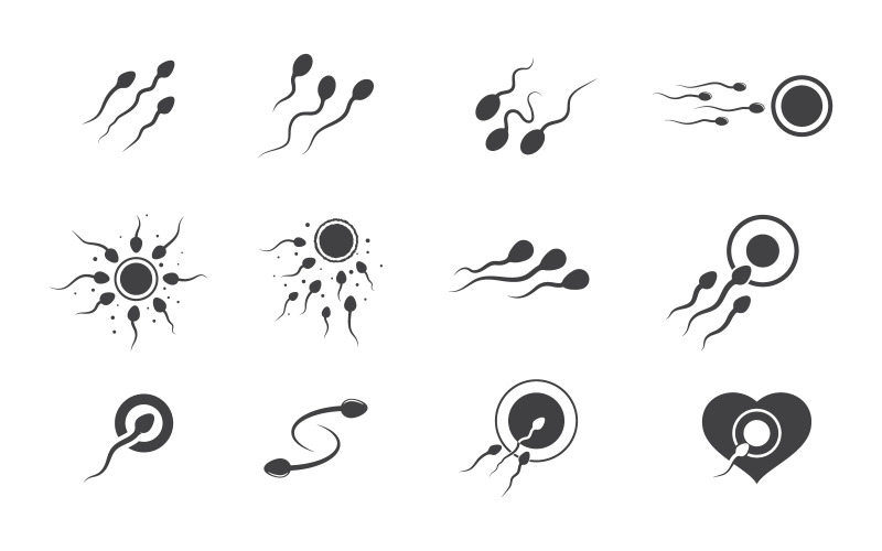 Gesundheitswesen Spermien Vektor Symbol Design Illustration Vorlage v.1