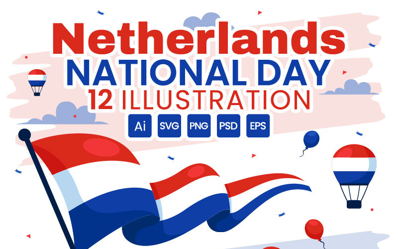 12 Nederländernas nationaldag Illustration