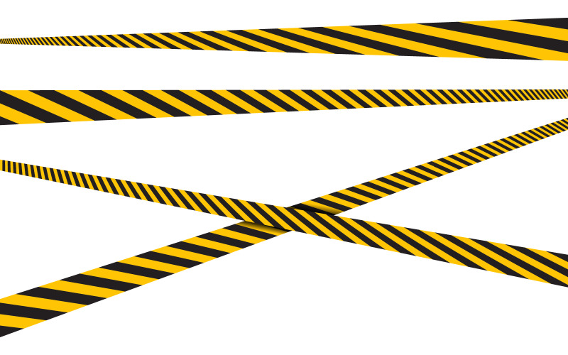 Modèle d'illustration de conception vectorielle de ligne d'avertissement de police v.2