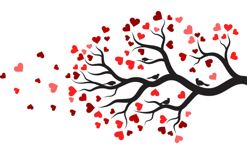 Plantilla de diseño de ilustración vectorial de rama de árbol v.3