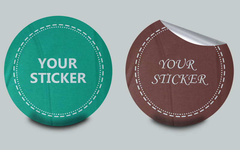 Sticker Mockup Template Design 99
