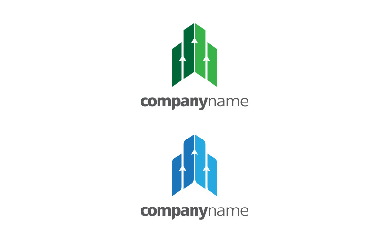 业务增长投资财务 Logo 模板矢量图标设计 v.2