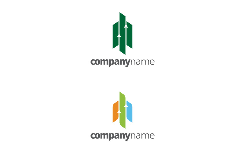 业务增长投资财务 Logo 模板矢量图标设计 v.3