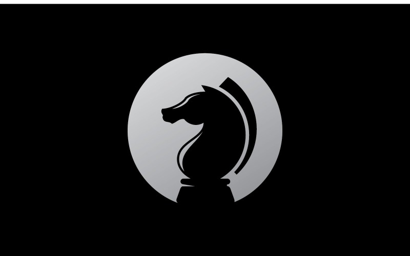 Logo vectoriel de rôle de cavalier d'échecs, icônes vectorielles de pièces d'échecs 11