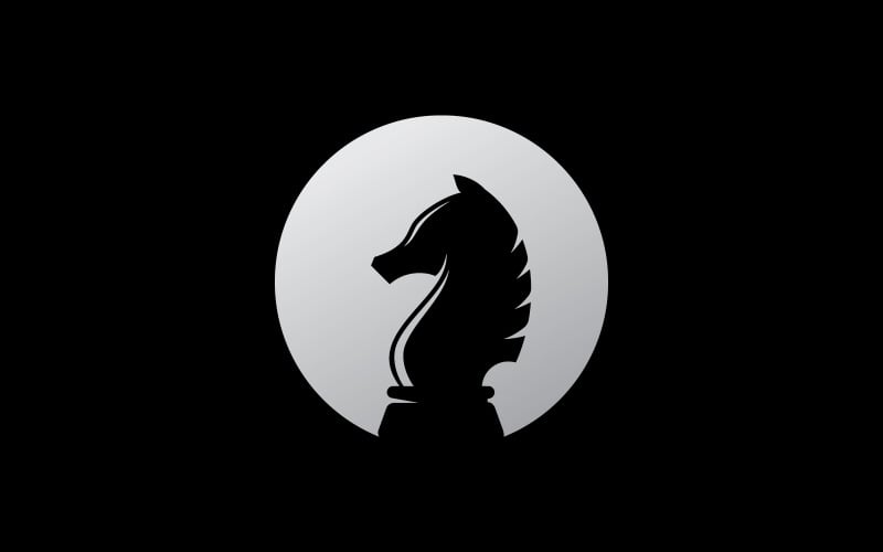 Logo vectoriel de rôle de cavalier d'échecs, icônes vectorielles de pièces d'échecs 7